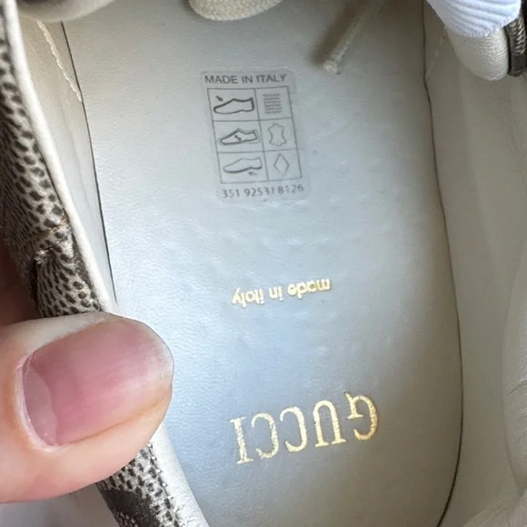 Gucci Brown Monogram Sneakers with White Sole - Picture 9 of 12